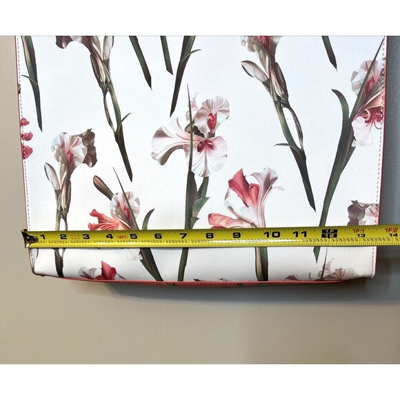 Ted Baker London The Icon Floral Print Large Size Tote Bag 13x13.5x4.5 inch Iris - Picture 9 of 16